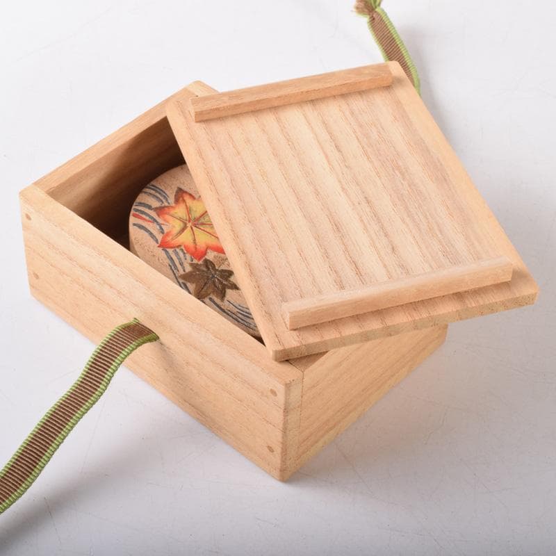 茶道具　祥桑軒　光寿作　紅葉蒔絵　香合　共箱　V　7490