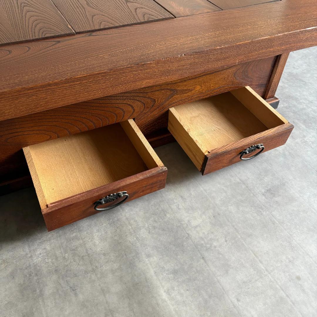 桜材 関西火鉢 座卓 囲炉裏テーブル