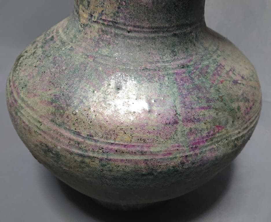 コレクター収集品 東漢時代 出土品 緑釉 大壷 高さ33.5cm Yahoo!