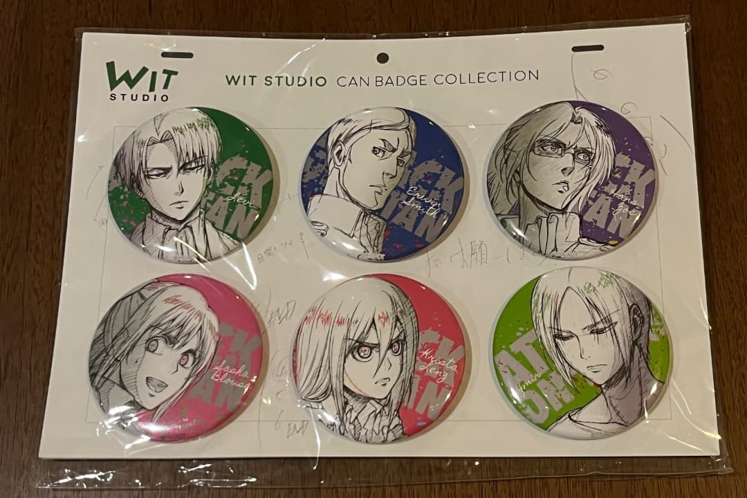 WIT STUDIO 缶バッジコレクション 進撃の巨人 6種セット【新品未開封】