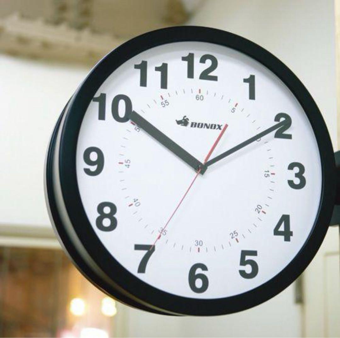 【新品未使用】DULTON ダブルフェイス時計　ブラック