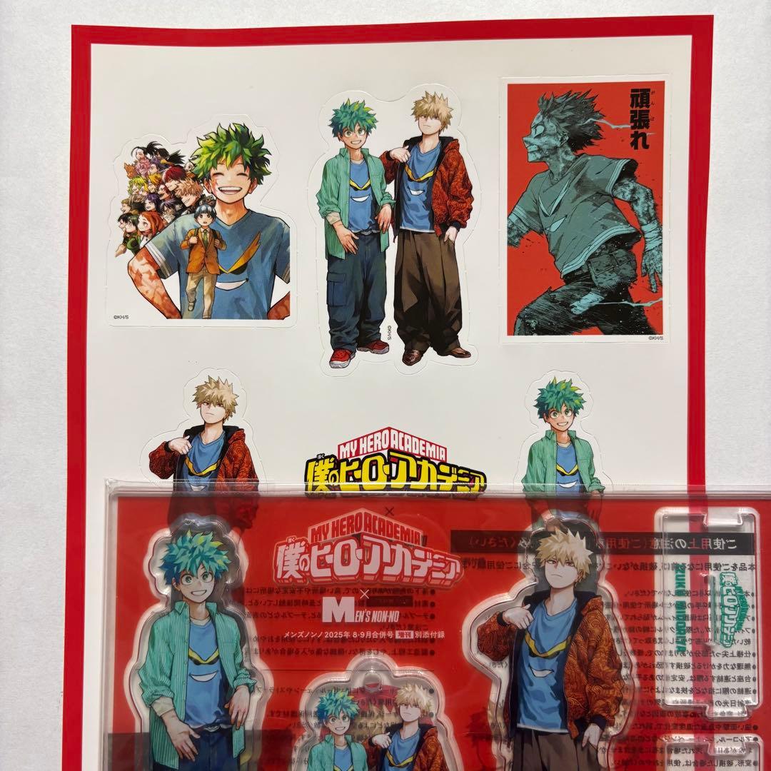 ヒロアカ メンズノンノ アクスタ アクリルチャームトップ ステッカー