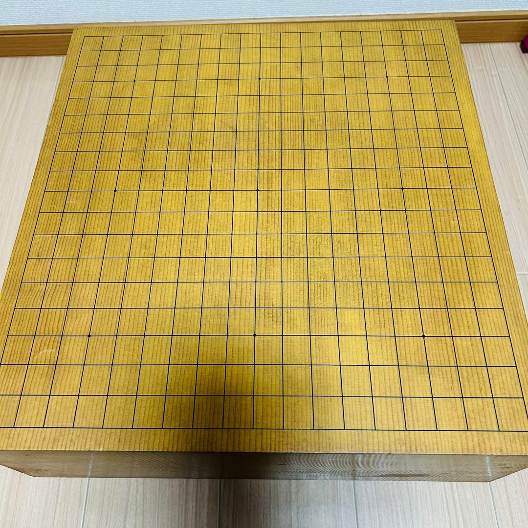 囲碁盤 本榧 天地柾目 ヘソ・脚付き 4.5寸 13.5cm 高級　国産