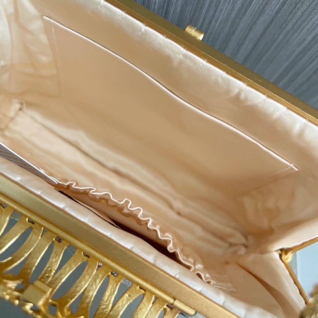 新品・プチポワン・久家道子・花柄刺繍・ゴブラン・パーティーバッグ・ハンドバック