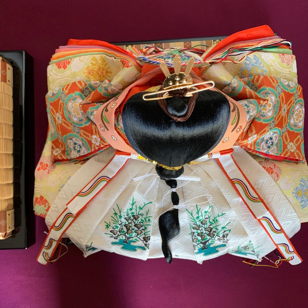 雛人形 親王台込み　伝統的な衣装 約30cm