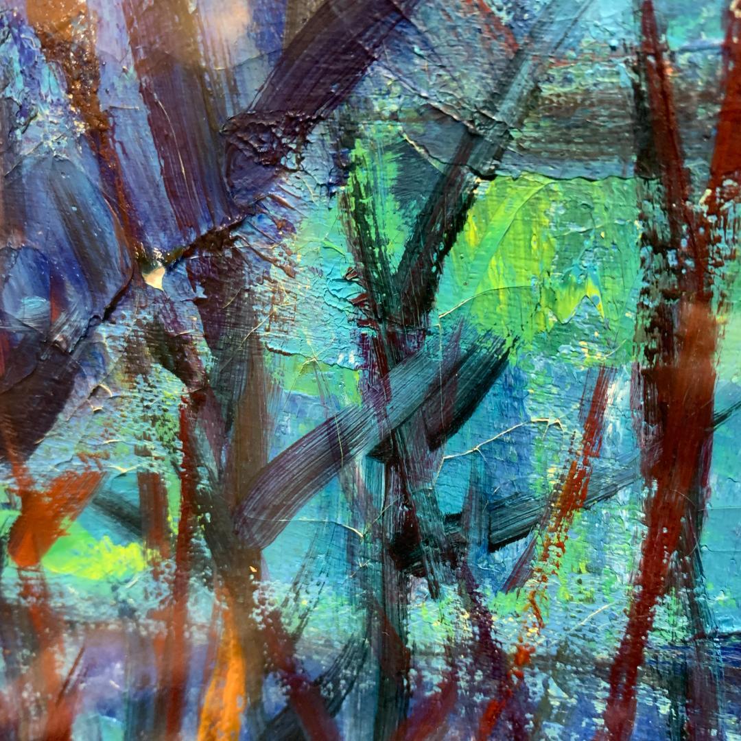 肉筆大仏殿遠望作者名読めない油絵絵画額装