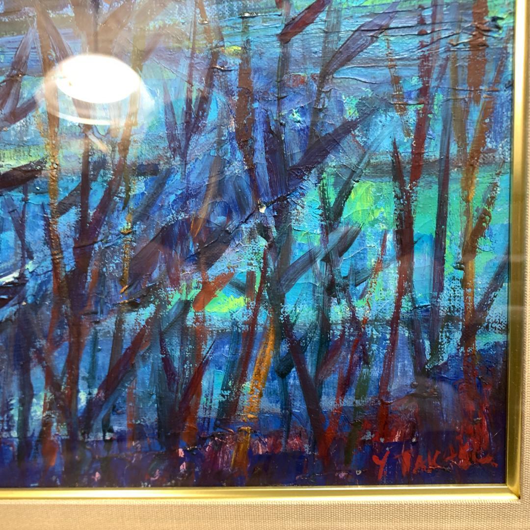 肉筆大仏殿遠望作者名読めない油絵絵画額装