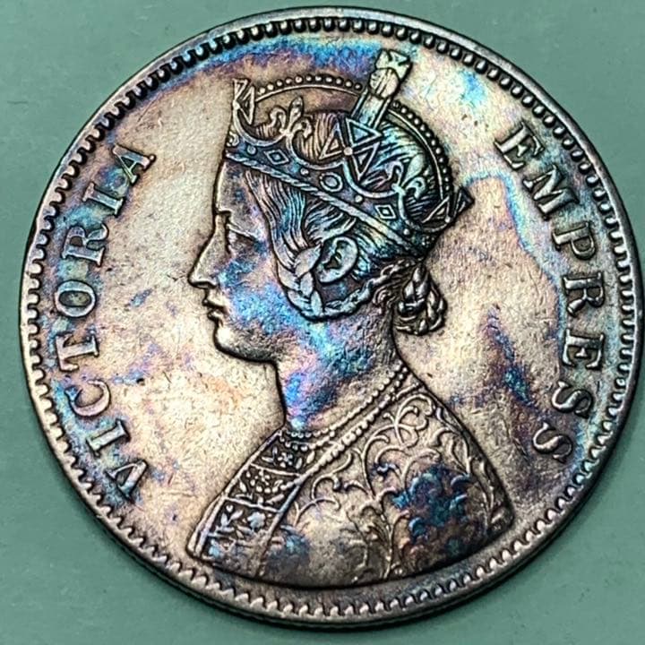 銀貨 1885年英領インド1ルピー ヴィクトリア女王