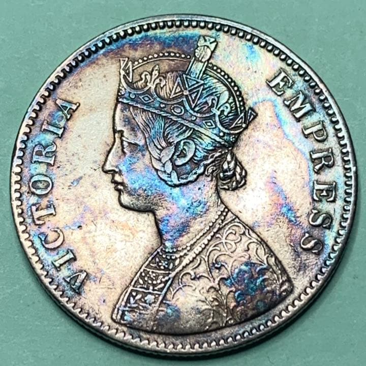 銀貨 1885年英領インド1ルピー ヴィクトリア女王