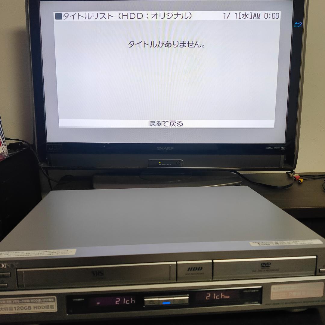 SONY　RDR-VH80　ソニー　HDD搭載VHSビデオ一体型DVDレコーダー