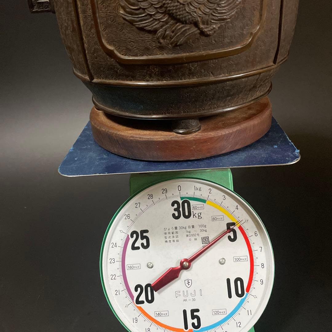 時代物 唐銅 手彫火鉢 大日本文政年整眠鋳 1個