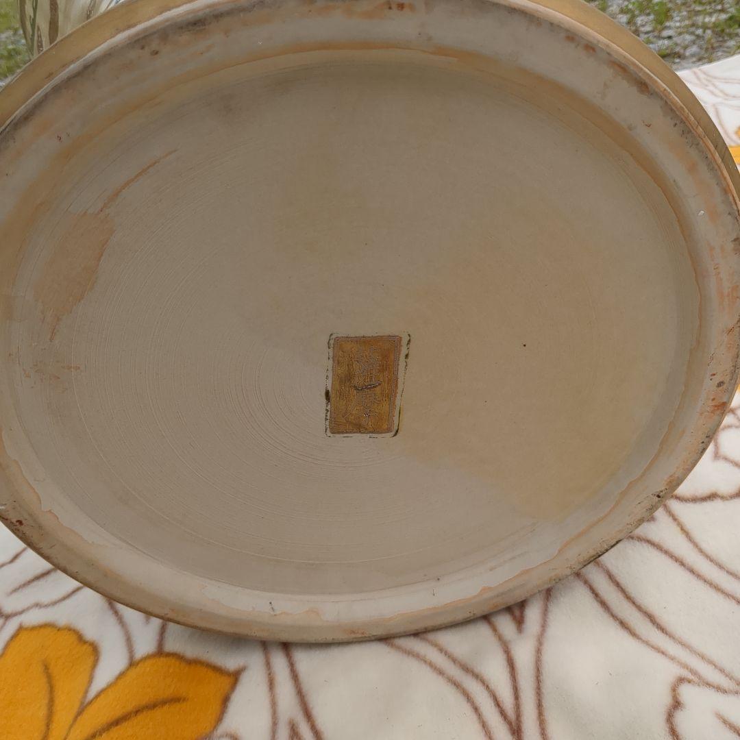 薩摩焼 大壺 花瓶 武者 鳳凰 鶴 宝尽くし 金彩 アンティーク インテリア