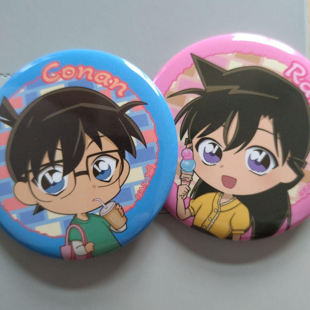 名探偵コナン 缶バッジ コナン 蘭 2個セット - メルカリ