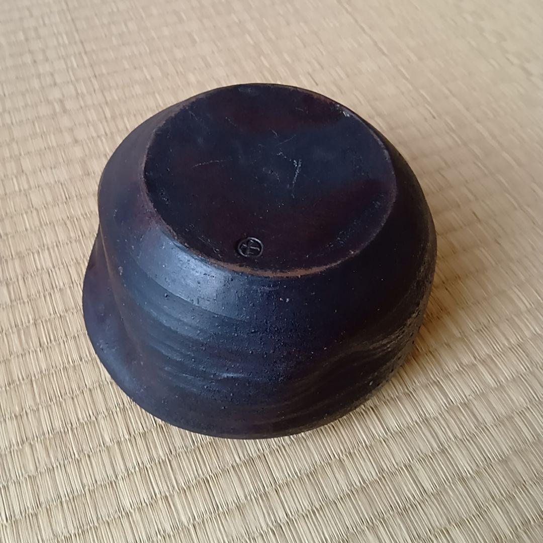 黒薩摩 丸十印 江戸末期〜明治初期 煎茶鉢／小鉢 骨董品 古