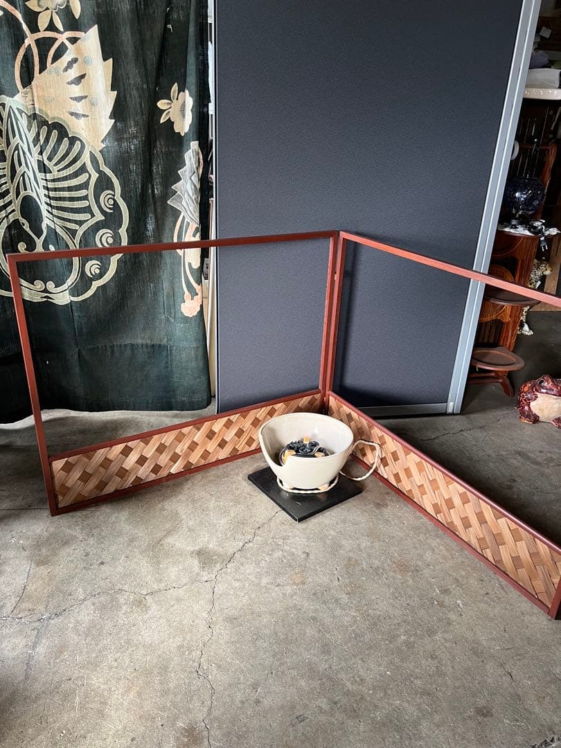 風炉先屏風 利休 茶道具 杉網代 衝立 裏千家 釜含めない