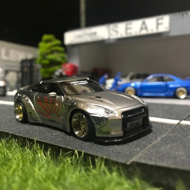 リバティーウォーク 1/64 LB ゴールドホイール 深リム カスタム品