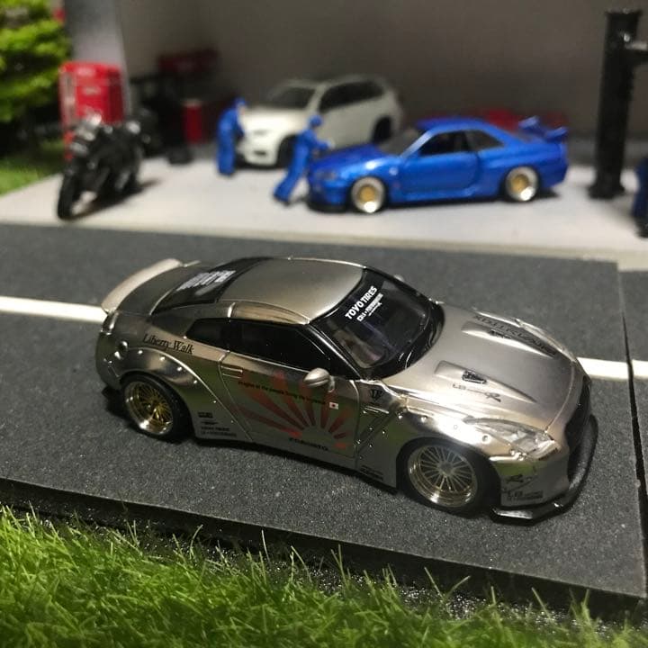 リバティーウォーク 1/64 LB ゴールドホイール 深リム カスタム品