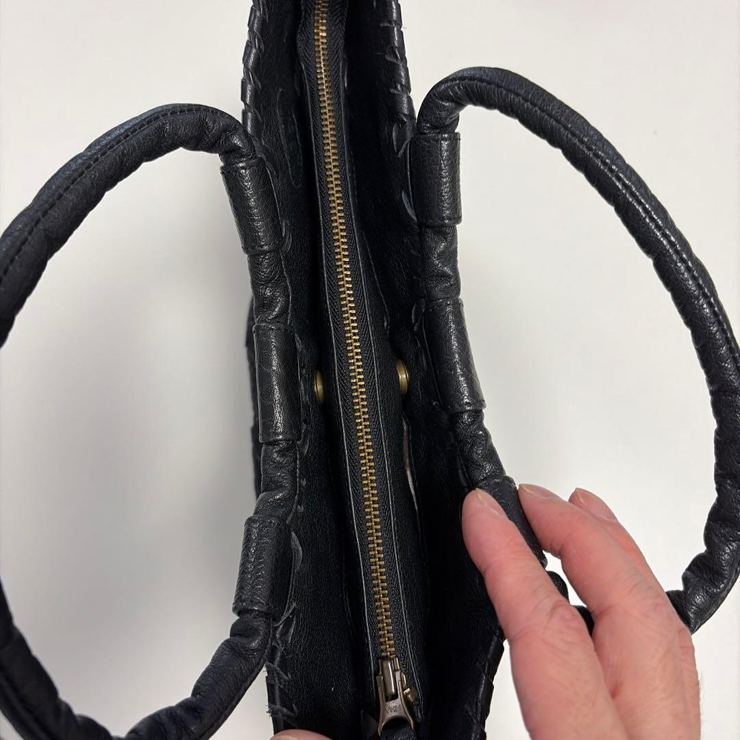 IBIZA ブラック　ワニ革　ハンドバッグ　美品！