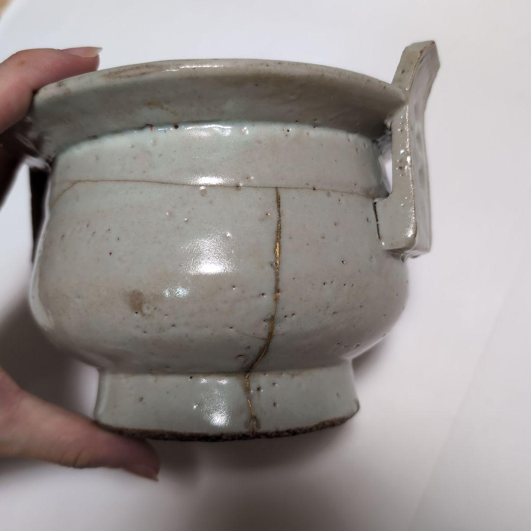 李朝 白磁香炉 朝鮮美術 骨董品 アンティーク 李朝 白磁香炉 朝鮮美術