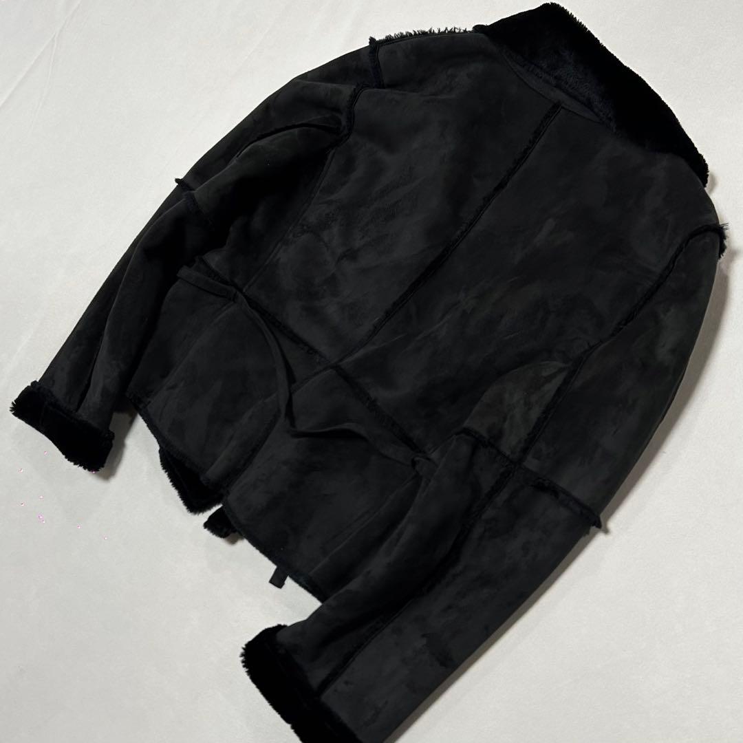 90s ギャング B3 フェイクムートン ジャケット ファー 短丈 お兄系