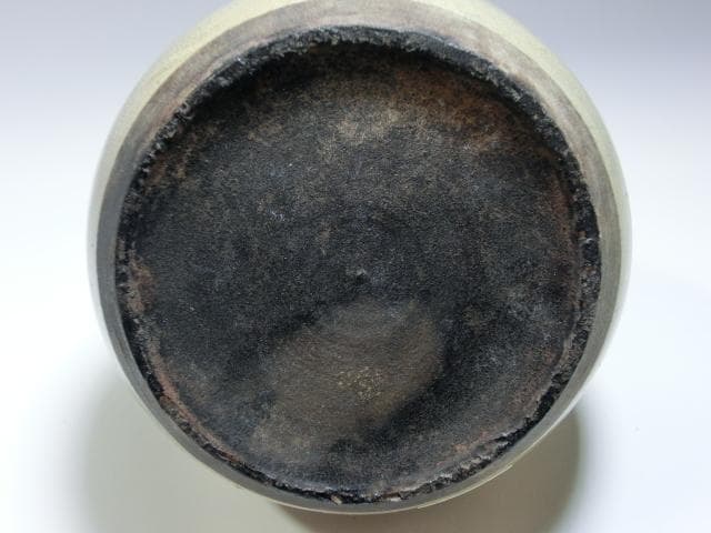 花瓶■古唐津蕪図丸瓶 かぶらの絵 江戸期 花生け 徳利型 古い花器 時代物 骨董