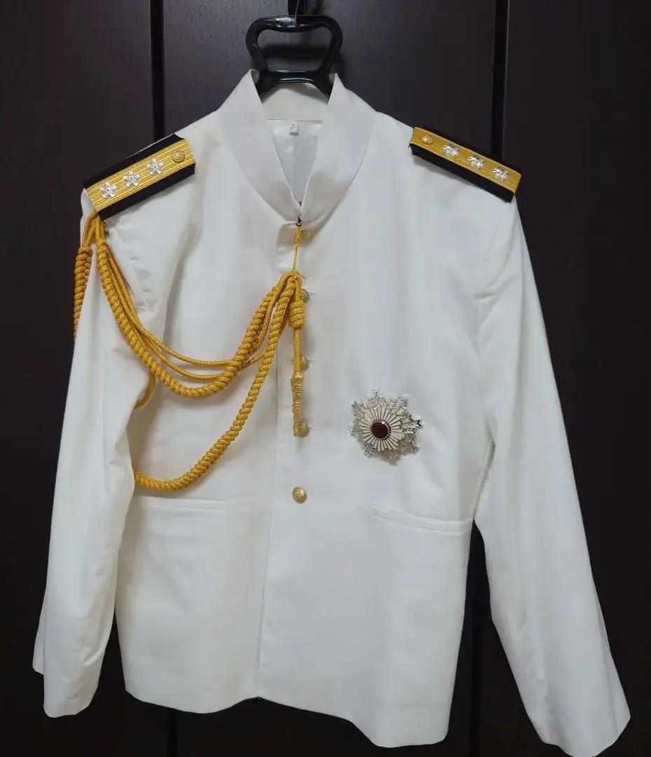 日本海軍 第二種軍装の上下＋大将肩章＋参謀飾緒＋旭日章のセット