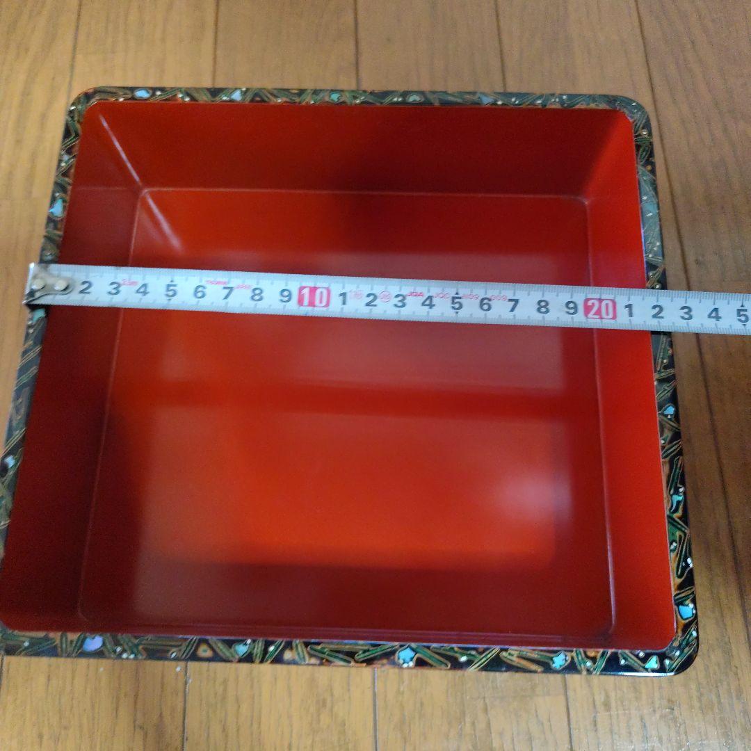 古代若狭塗　重箱5段蓋2枚台付き