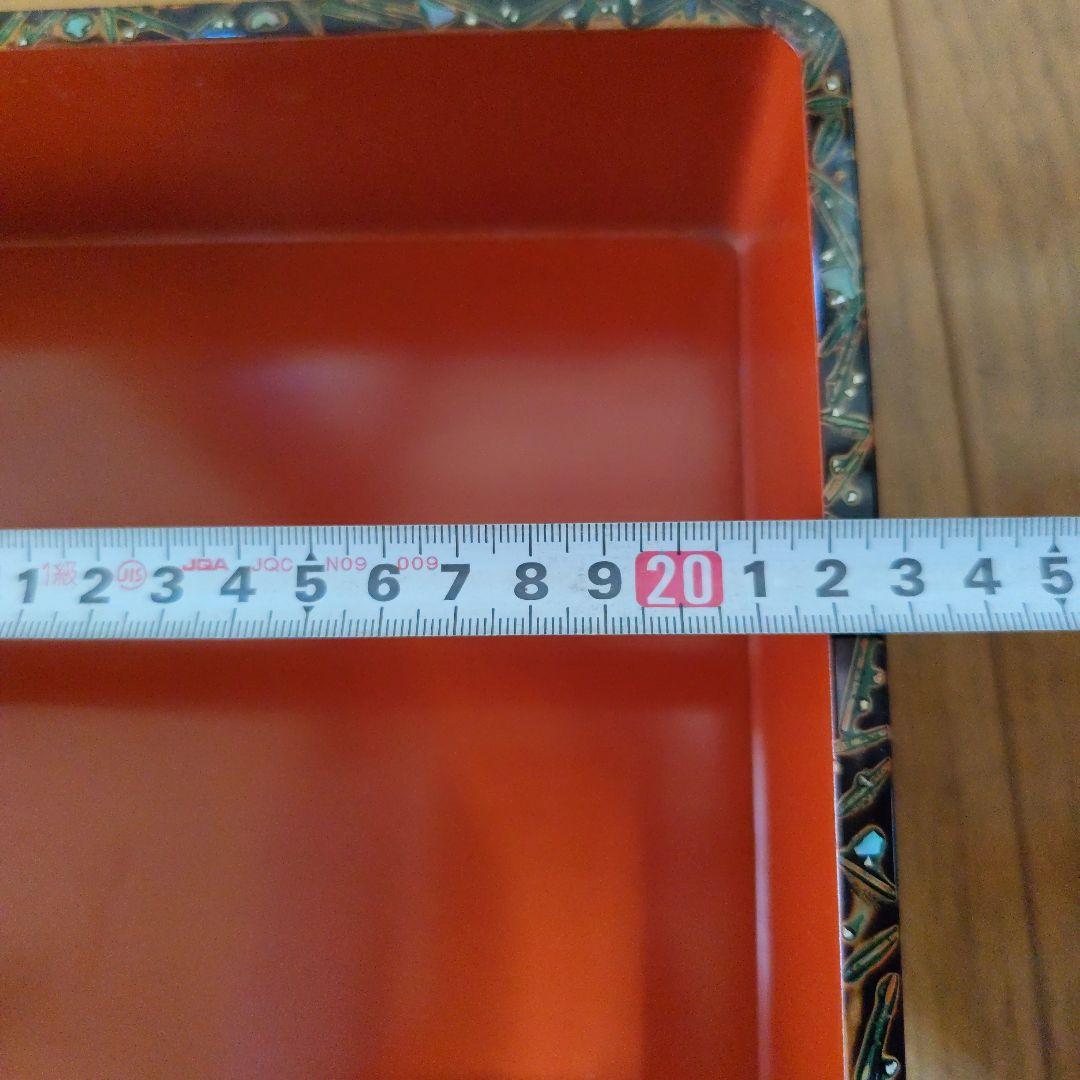 古代若狭塗 重箱5段蓋2枚台付き