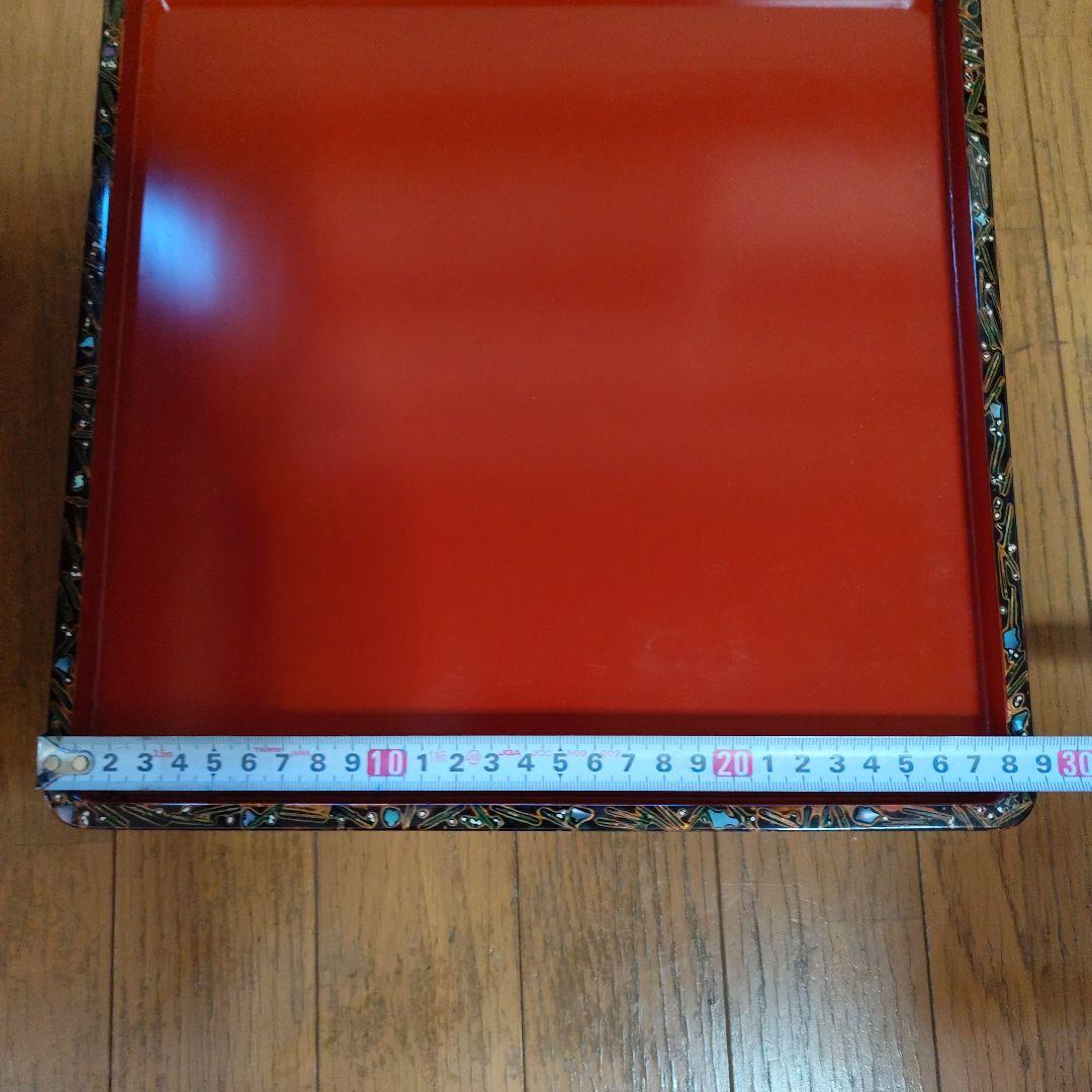 古代若狭塗 重箱5段蓋2枚台付き