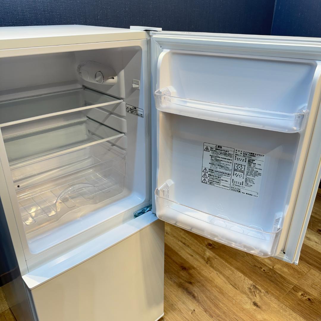 東京23区送料無料　超美品ニトリ2ドア冷蔵庫2022年製 　NTR-106WH