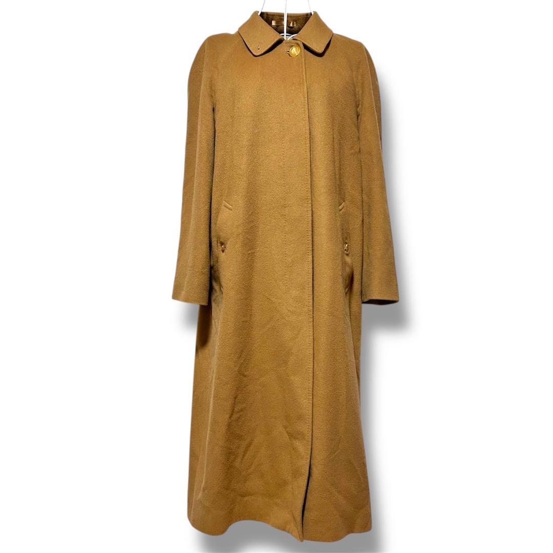 バーバリー ロングコート カシミヤ ウール バルマカンコート
