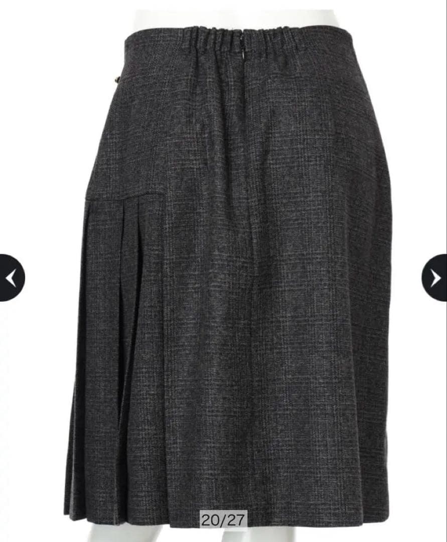 JUSGLITTYサイドプリーツミニスカート 黒　S