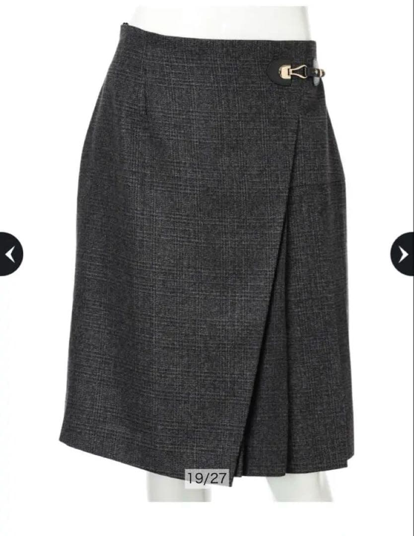 JUSGLITTYサイドプリーツミニスカート 黒　S