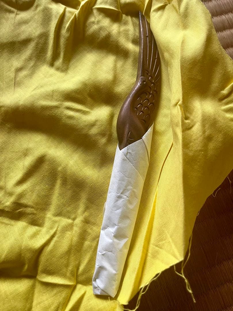 越後与板名工 石橋藤七 佩山作 鶴之図文鎮小刀