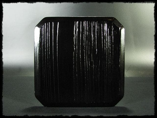 一閑 黒 縁高 片木目 平安 昭斎 渕高重 茶道具 主菓子 菓子器 f200