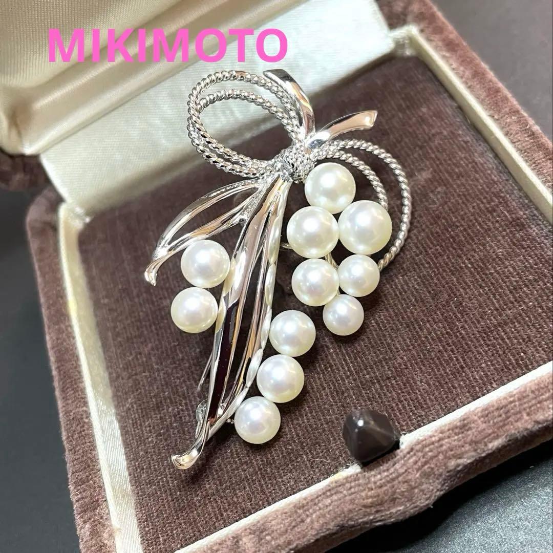 希少大粒入学式や卒業式にもオススメミキモトパールブローチK14パール