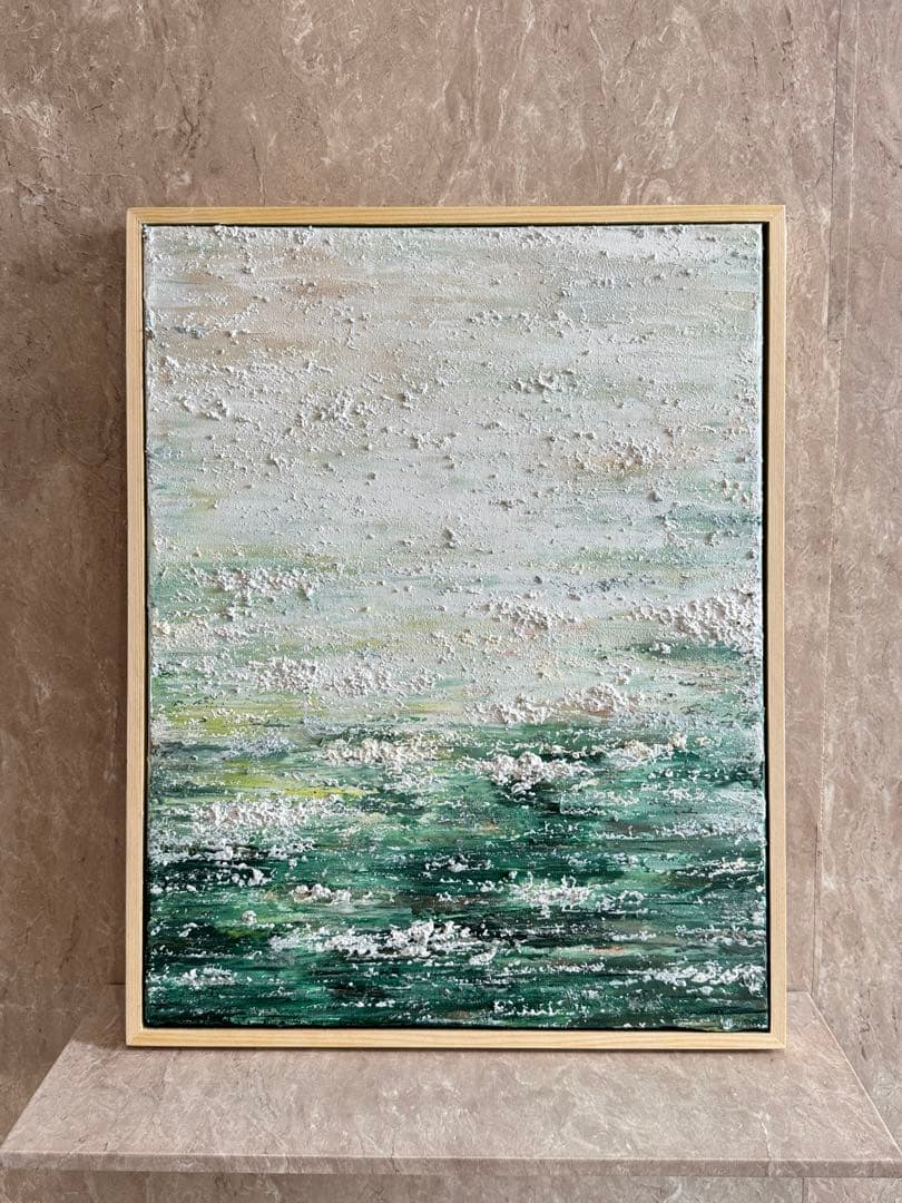 キグルミん様アクリル画テクスチャーアートno.106抽象画キャンバス