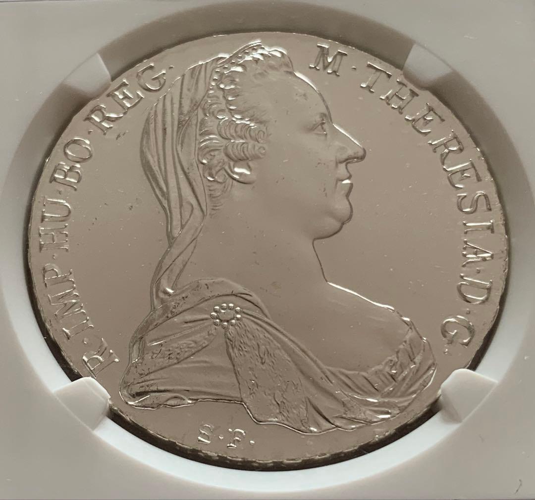 オーストリア ターラー銀貨 1780年 MS66 NGC 4791815-035