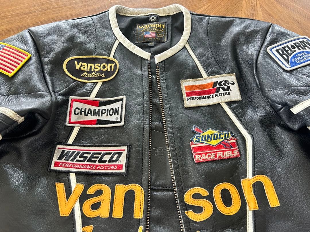 ◼︎稀少【vanson 40 】ブラック ワンスターバンソンシングル