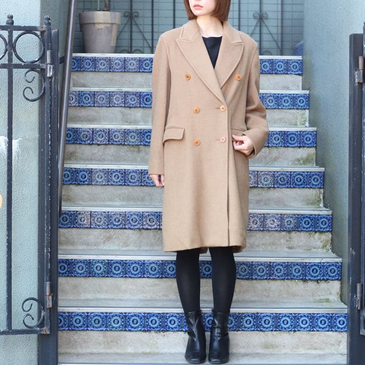 Aquascutumアクアスキュータムアンゴラカシミヤ混ウールチェスターコート