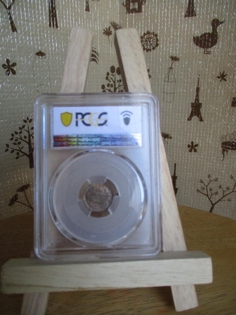 ヴィクトリア女王 1/3 ファージング 銅貨 1881年 PCGS MS63RB