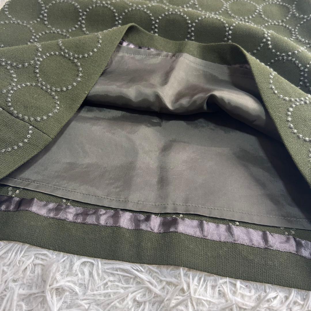 美品✨ミナペルホネン タンバリン 刺繍 スカート 36 ウール ナイロン