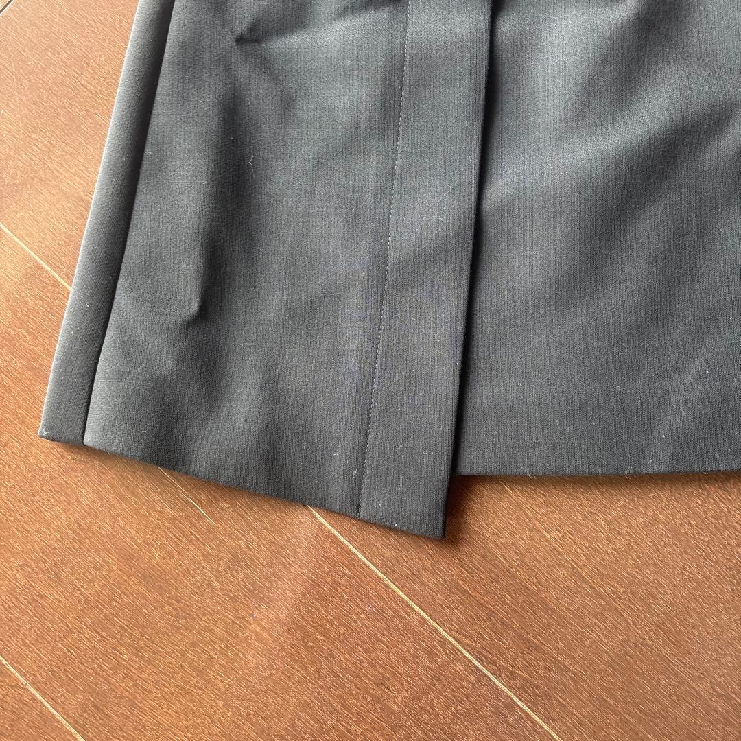 美品！フォクシー　ウール膝丈リボンデザインスカート ブラック