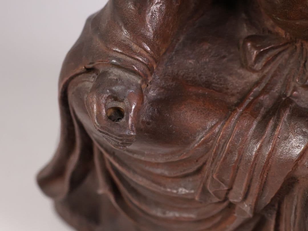 高岡銅器 堺幸山 鋳造 神農像 銅像 全高29cm 薬祖神【MA866】 - メルカリ