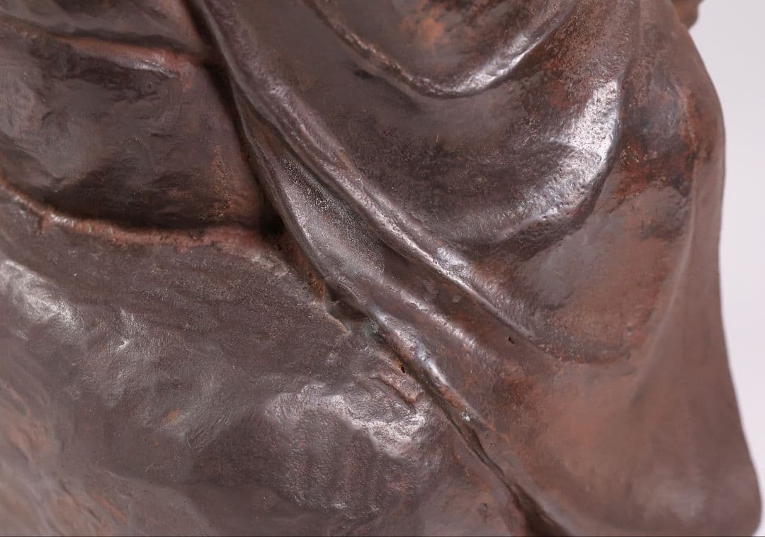 高岡銅器 堺幸山 鋳造 神農像 銅像 全高29cm 薬祖神【MA866】 - メルカリ