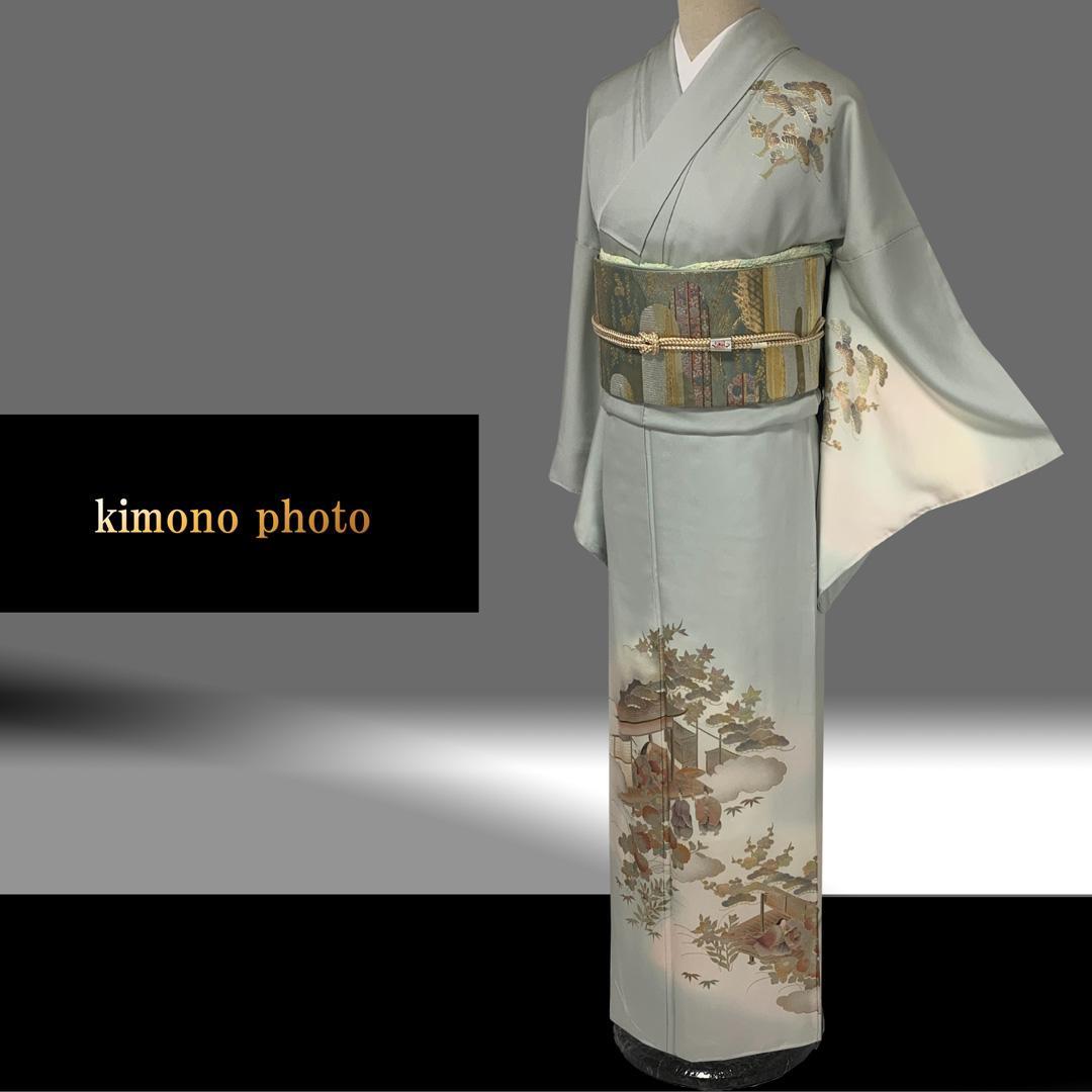 新品、未使用】正絹【極上逸品】トールサイズ【金彩手描き友禅】訪問着