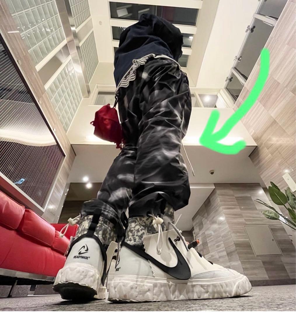 NIKE Fear of God コラボ サルエルパンツ 黒と白 ストライプ