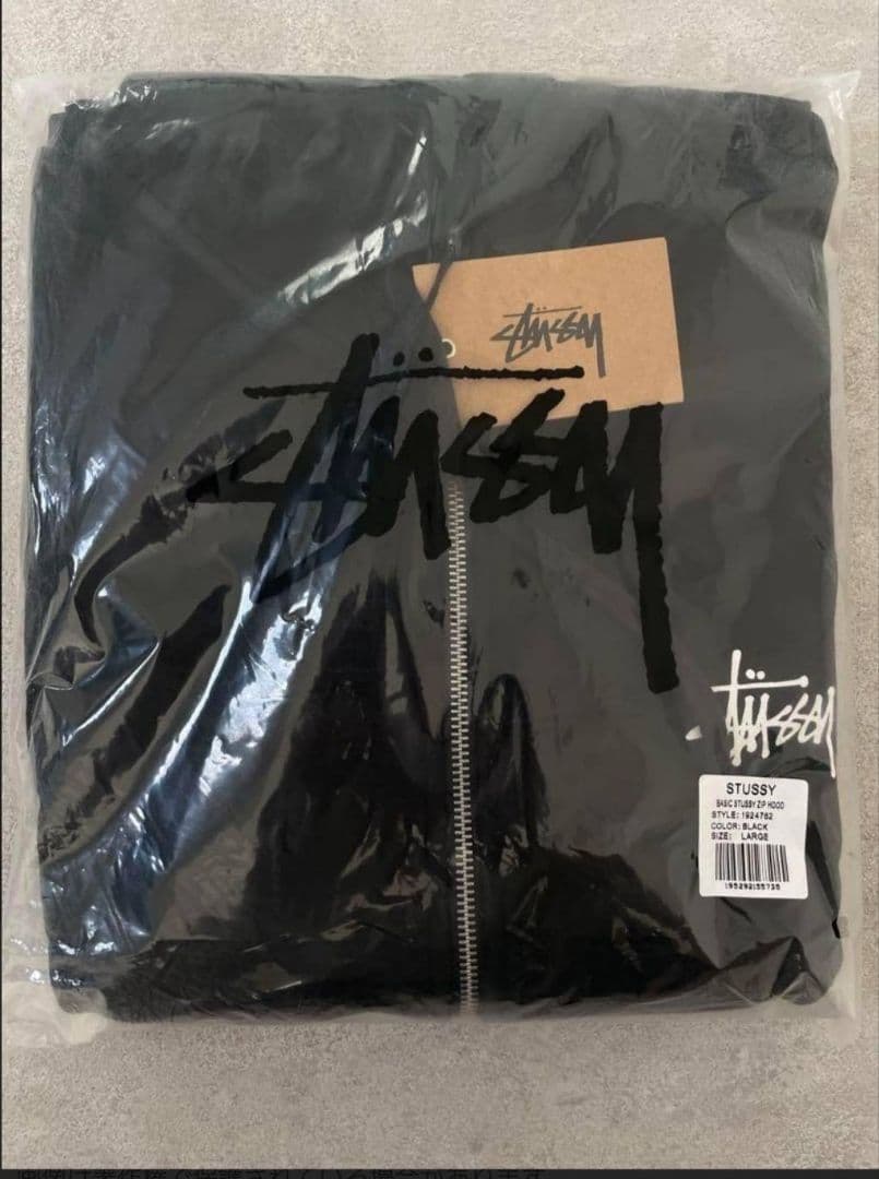 STUSSY BASIC ZIP HOODIE/ジップパーカー L ステューシー