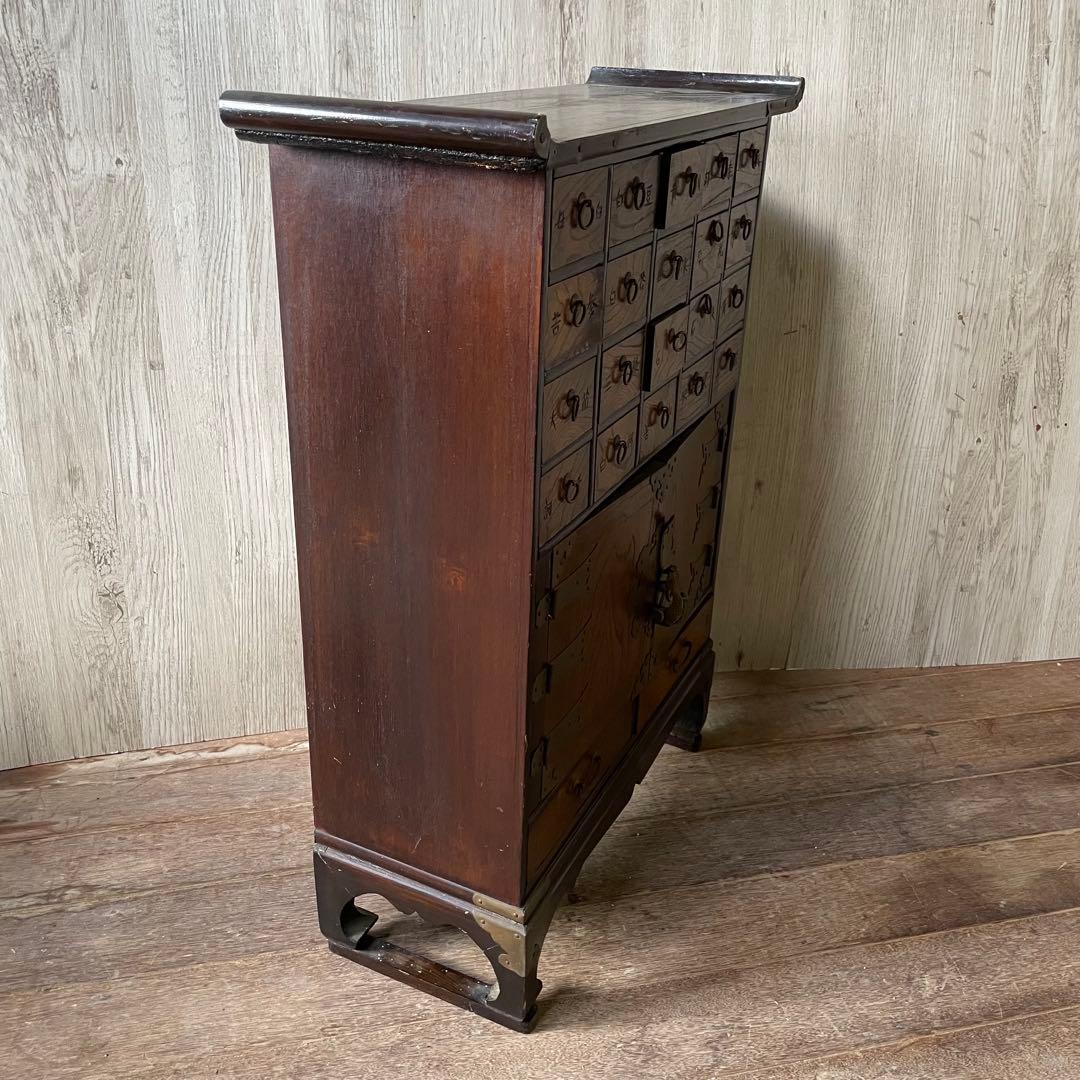 古美術 李朝家具 薬箱 薬箪笥 ヤクチャン 小引き出し アンティーク