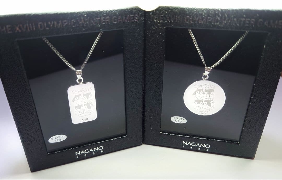 長野オリンピック 1998 グッズ シルバー925ネックレス 2個セット